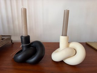 Set de 2 Portavelas Nudo