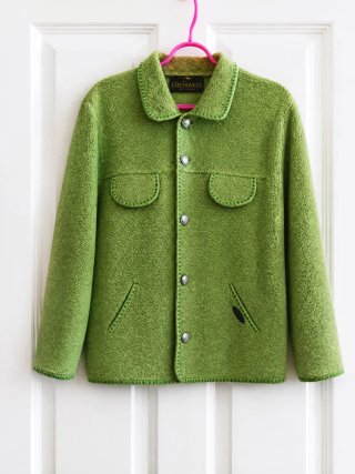 Cardigan Giesswein in lana merino verde