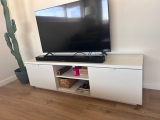 Mueble TV Blanco Alto Brillo