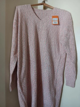 Vestido de punto rosa