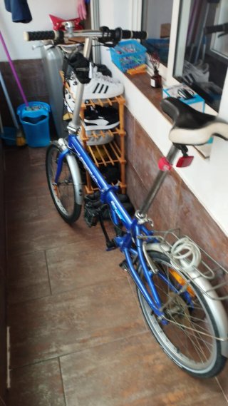 Bicicleta Plegable Azul