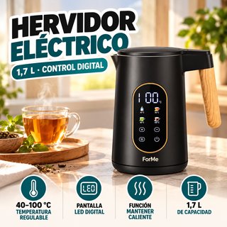 Hervidor Eléctrico ForMe 1,7L Digital