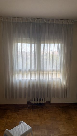 Cortinas de mezcla de algodon y Lino Blancas