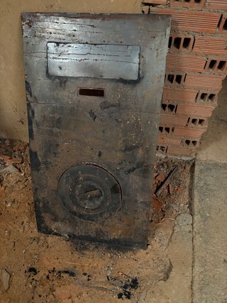 Placa de cocina de leña antigua