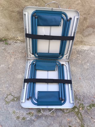 Mesa Plegable Camper con Asientos