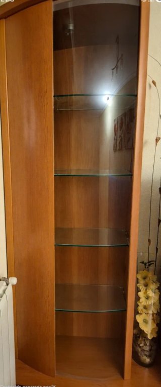 Vitrina de madera y cristal