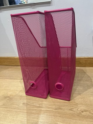 2 Archivadores de Rejilla Rosa DRÖNJÖNS ikea