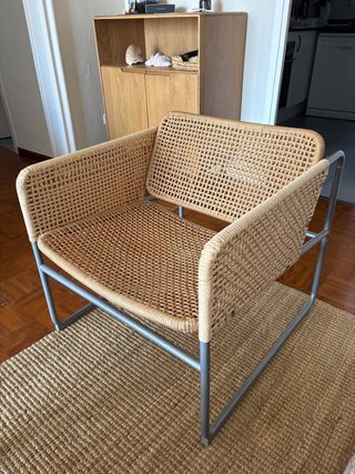 Sillón IKEA de Ratán y Metal