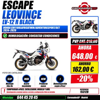 LEOVINCE 15312B HONDA CRF1100LAFRICATWIN