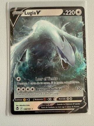 Carta Pokémon Lugia V 138/195 Tempestad Plateada
