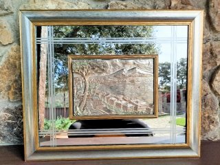 Cuadro precioso Espejo con Relieve Paisaje