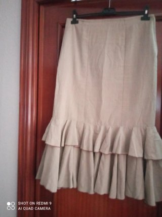 Falda Flamenca Rociera Beige