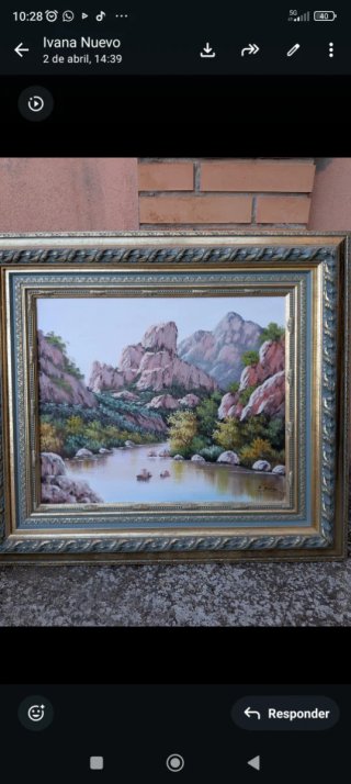 Cuadro Paisaje con Marco de Madera