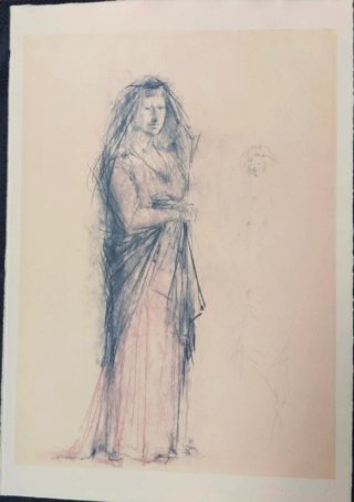 Manzù Giacomo litografia originale 50X35