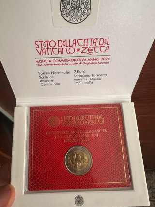 Moneda 2€ Vaticano 2024 Guglielmo Marconi