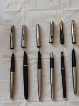 Lote de 6 Plumas Estilográficas Parker 2 normales