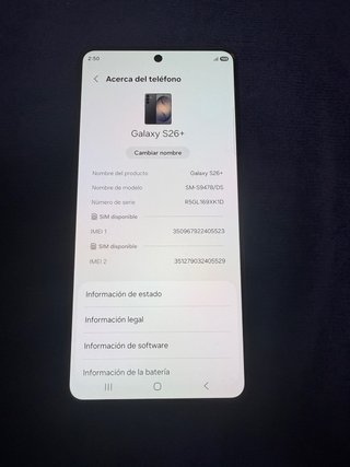 Samsung Galaxy S26 plus 512GB 100%