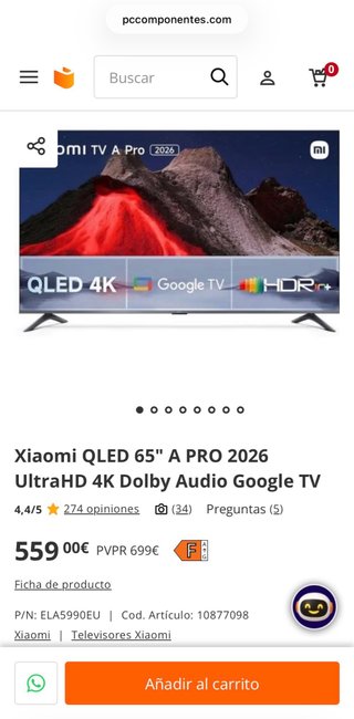 PRECINTADA Xiaomi TV A Pro 65 2026