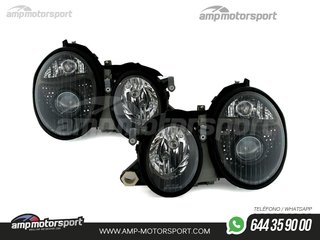 FAROS DELANTEROS XENON PARA MERCEDES CLASE CLK W208 FONDO NEGRO