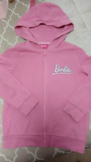Felpa Rosa Barbie con Cerniera