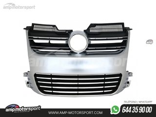 PARRILLA DELANTERA R32 ALUMINIO CEPILLADO PARA VOLKSWAGEN GOLF 5 2003-2008