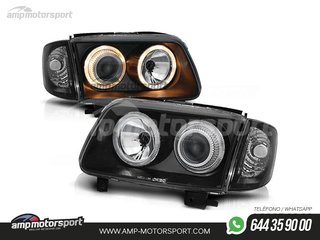 FAROS DELANTEROS OJOS DE ANGEL PARA VOLKSWAGEN POLO 6N2
