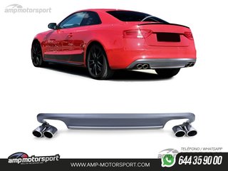 DIFUSOR TRASERO IMPRIMADO CON COLAS DOBLES PARA AUDI A5 8T 2007-2011