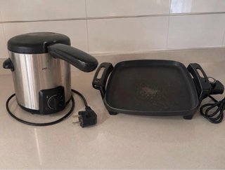 Lote Freidora 1,5L y Plancha Eléctrica