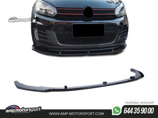 SPOILER DELANTERO PARA VW GOLF 6 GTI 2008-2012 NEGRO BRILLO