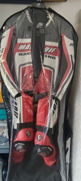 Mono de Moto Arlen Ness Blanco y Rojo Talla M