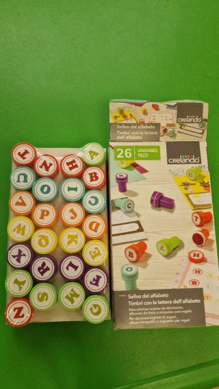 Set de 26 Sellos del Alfabeto Crelando