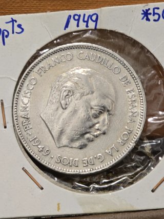 Moneda 5 Pesetas 1949