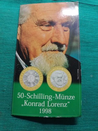 Moneda 50 Schilling Austria 1998 Konrad Lorenz
