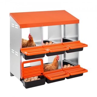 Cajas de nidificación de pollo de 2 niveles, 6 par