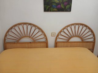2 Cabeceros de Mimbre (ratan) para Cama de 90 cm