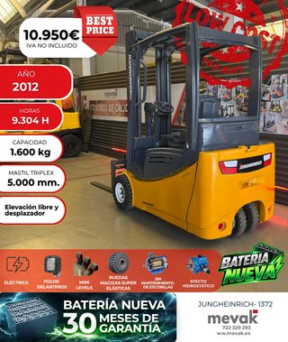 CARRETILLA ELEVADORA 1600 KG BATERIA NUEVA