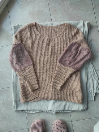 Maglione invernale donna rosa antico