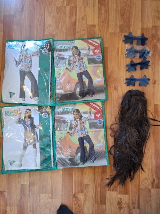 Set 4 Disfraces Hippie Atosa