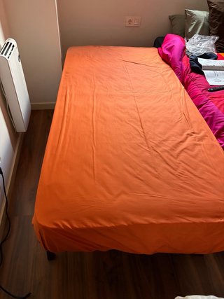 Cama con patas plegables y colchón