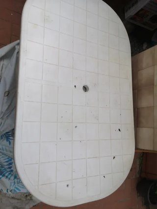 Mesa de exterior ovalada 135x85