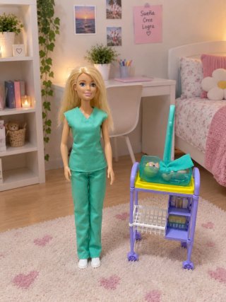 Barbie Medica con Bambino e Passeggino