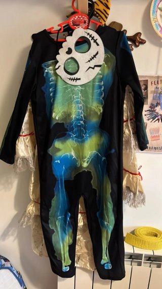 Disfraz de Esqueleto Talla 4-6 Años