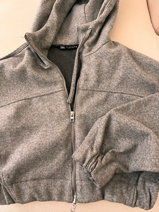 Giubbino Zara Cropped Grigio