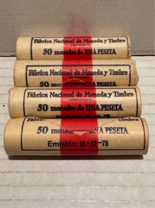 Cartucho 50 Monedas 1 Peseta 1975