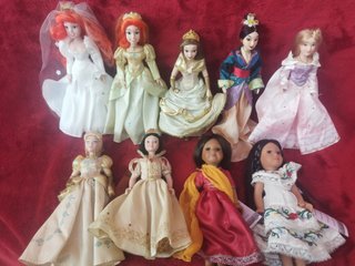 Lote de muñecas de porcelana