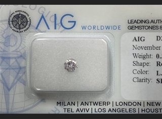 Diamante Natural Rosa 0,30ct Certificado