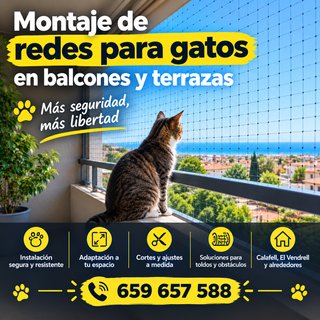 Instalación de redes para gatos