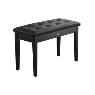 Banco y taburete doble de piano, madera y polipiel