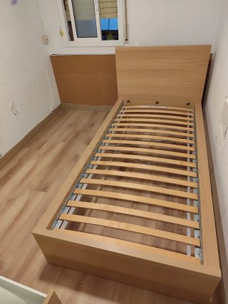 Cama individual con 2 cajones