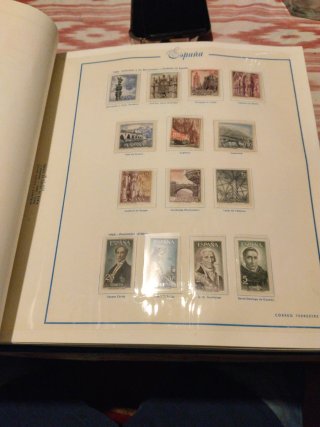 Colección de Sellos España Año 1965 con fijasellos